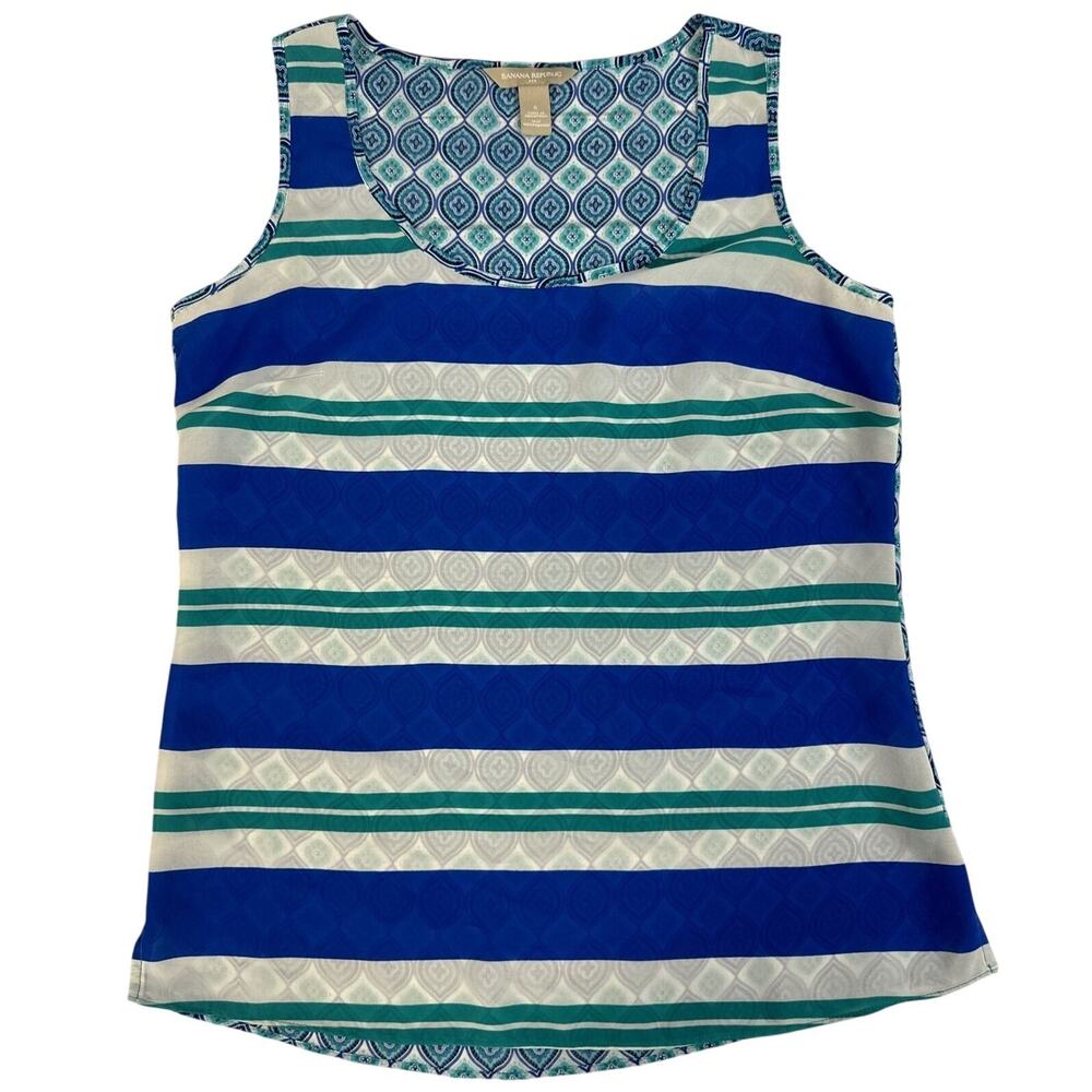Banana Republic Womens Multicolor Sheer Tank Top Blouse Small